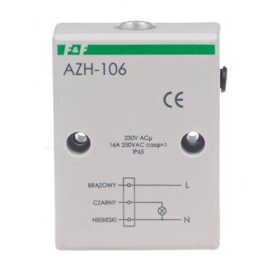 Automat zmierzchowy z wewnętrznym czujnikiem światłoczułym; 230V AZH-106 F&F (AZH-106)