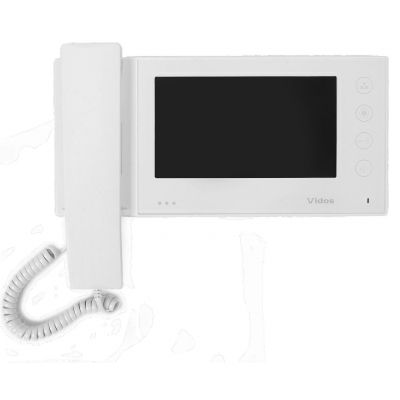 Monitor biały ze słuchawką i pamięć 100 zdarzeń MK-06WF F&F (MK-06WF)