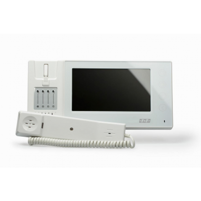 Monitor biały ze słuchawką i pamięć 100 zdarzeń MK-06WF F&F (MK-06WF)