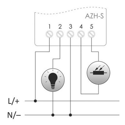 Automat zmierzchowy z zewnętrzną sondą hermetyczną AZ; 12V AZH-S-12V F&F (AZH-S-12V)