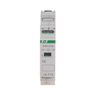 Lampka kontrolna zasilania - jednofazowa LK-712 G 10-30V LK-712G-10-30V F&F (LK-712G-10-30V)