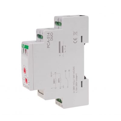 Jednofunkcyjny-awersyjny styki: 1Z/R U=230 i 24V I=10A 1 moduł PCA-514DUO F&F (PCA-514DUO)