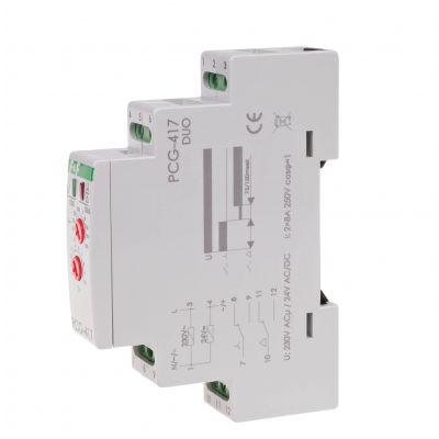 Przekaźnik czasowy PCG-417 styki: 2NO PCG-417DUO F&F (PCG-417DUO)