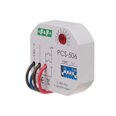 Przekaźnik czasowy 8-funkcyjny styki: 1NO PCS-506 F&F (PCS-506)