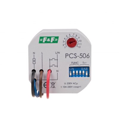 Przekaźnik czasowy 8-funkcyjny styki: 1NO PCS-506 F&F (PCS-506)