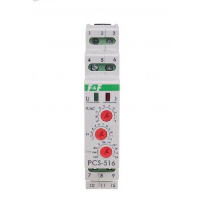 Przekaźnik czasowy 10-funkcyjny styk: 1 Z/R U=230 i 24V PCS-516DUO F&F (PCS-516DUO)