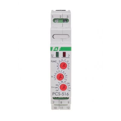 Przekaźnik czasowy 10-funkcyjny styk: 1 Z/R 12-264V PCS-516UNI F&F (PCS-516UNI)
