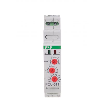 Przekaźnik czasowy styk 1Z/R 12-264V PCU-511UNI F&F (PCU-511UNI)