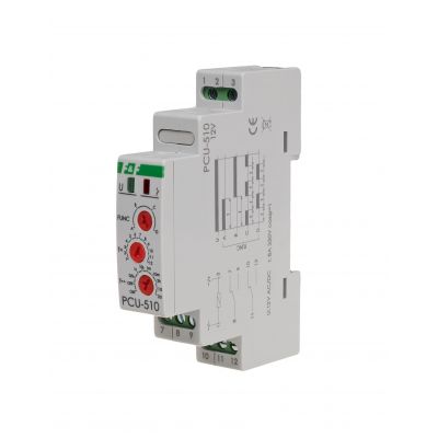 Przekaźnik czasowy styk: 2Z/R 12V AC/DC PCU-510-12V F&F (PCU-510-12V)