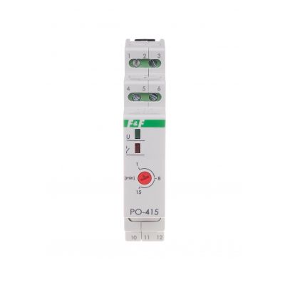 Przekaźnik czasowy z opóźnionym odpadaniem montaż na szynie DIN 230V PO-415 F&F (PO-415)