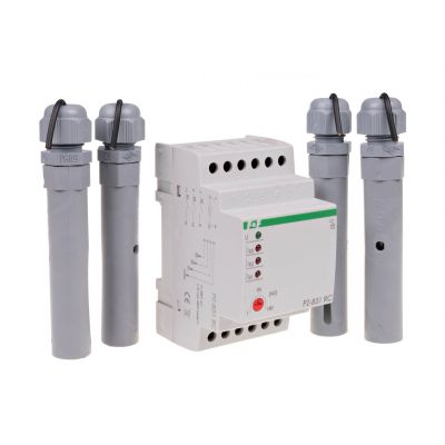 Przekaźnik kontroli poziomu cieczy PZ-831 RC montaz na szynie DIN,styk: 3x1Z 230V PZ-831RC F&F (PZ-831RC)