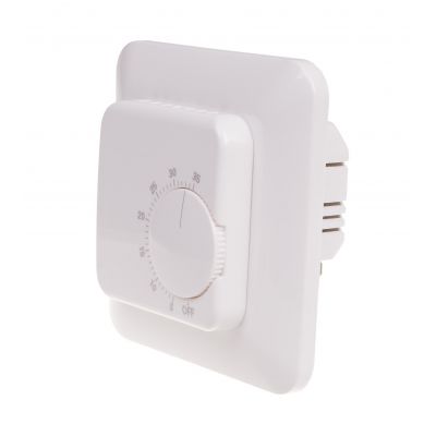 Regulator temperatury - zakres temperatur 5-35stC montaż podtynkowy styk 1Z 230V AC RT-824 F&F (RT-824)