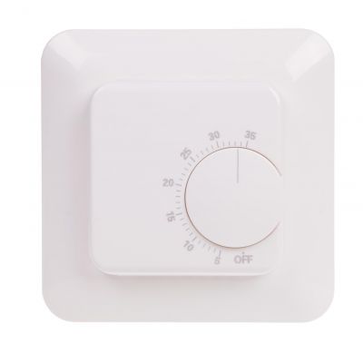 Regulator temperatury - zakres temperatur 5-35stC montaż podtynkowy styk 1Z 230V AC RT-824 F&F (RT-824)