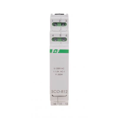 Ściemniacz oświetlenia montaż na szynie DIN zasilanie 230V AC 350W SCO-812 F&F (SCO-812)