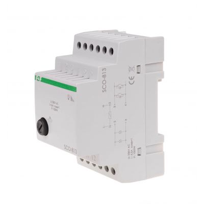 Ściemniacz oświetlenia montaż na szynie DIN zasilanie 230V AC 1000W SCO-813 F&F (SCO-813)