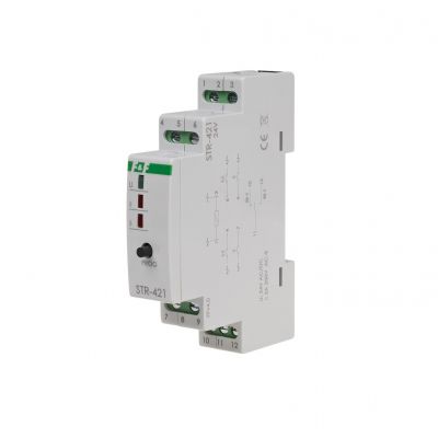 Sterownik roletowy dwuprzyciskowy STR-421 24V napięcie 24V AC/DC STR-421-24V F&F (STR-421-24V)
