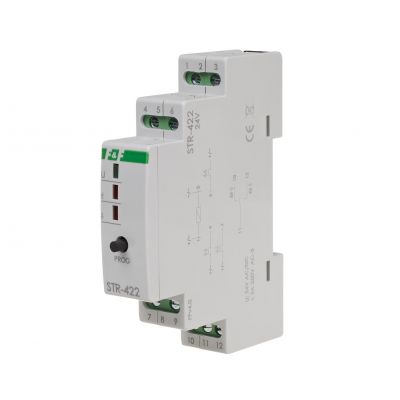 Sterownik roletowy jednoprzyciskowy STR-422 24V napięcie 24V AC/DC STR-422-24V F&F (STR-422-24V)