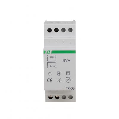 Transformator sieciowy zasilanie 230V AC 8V 1A TR-08 F&F (TR-08)