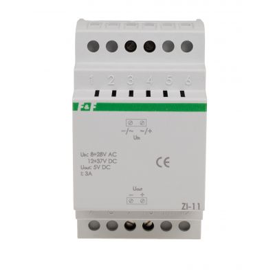 Stabilizator impulsowy 5V DC 8-28V AC / 12-37V DC 3A ZI-11 F&F (ZI-11)