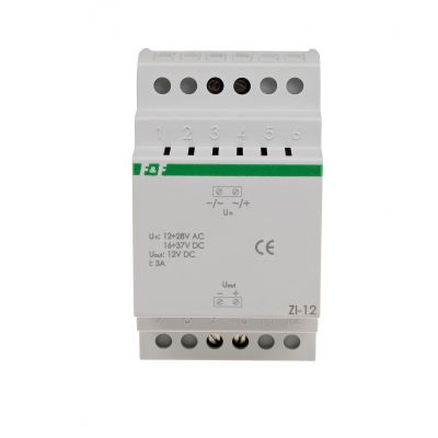 Stabilizator impulsowy 12V DC 12-28V AC / 16-37V DC 3A 3A ZI-12 F&F (ZI-12)