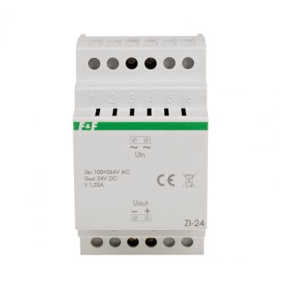 Zasilacz impulsowy 24V DC 1,25 A ZI-24 F&F (ZI-24)
