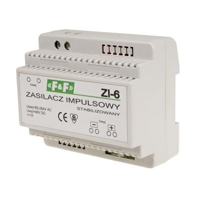 Zasilacz impulsowy 48V DC 1A ZI-6 F&F (ZI-6)