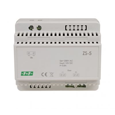 Zasilacz stabilizowany 15V DC 0,8A ZS-5 F&F (ZS-5)