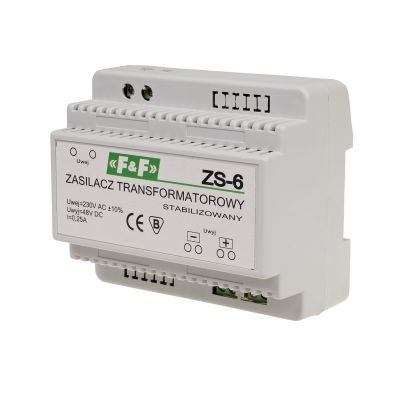 Zasilacz stabilizowany 48V DC 0,25A ZS-6 F&F (ZS-6)