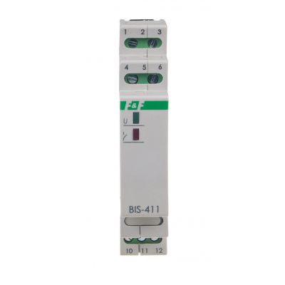 Przekaźnik bistabilny 9-30 V AC/DC montaż na szynie DIN BIS-411-24V F&F (BIS-411-24V)