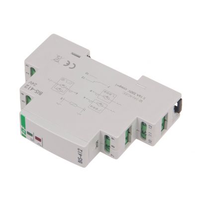 Przekaźnik bistabilny grupowy 9-30 V AC/DC BIS-412-24V F&F (BIS-412-24V)