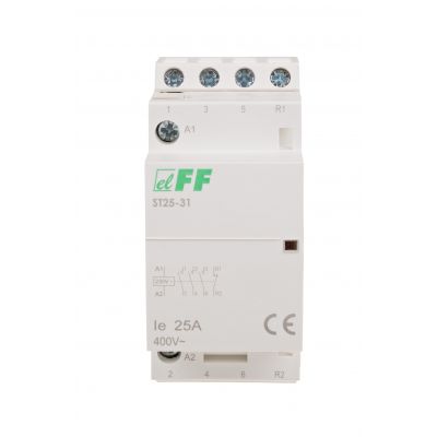 Stycznik modułowy montaż na szynie styki 3Z+1R 25A ST25-31 F&F (ST25-31)
