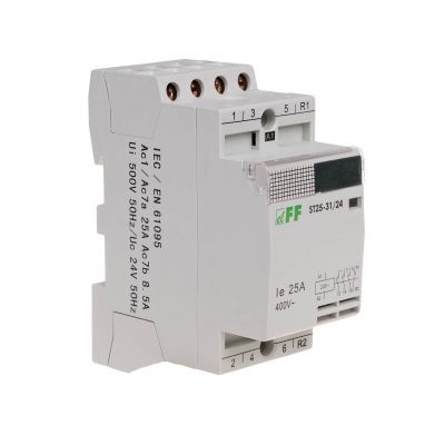 Stycznik modułowy montaż na szynie styki 3Z+1R 25A ST25-31-24V F&F (ST25-31-24V)