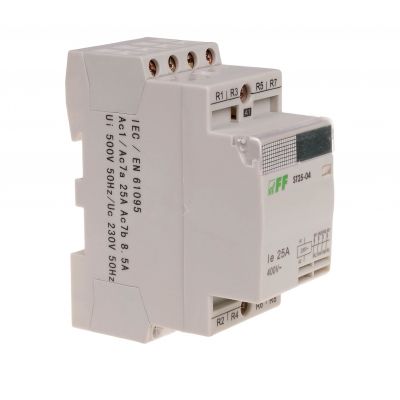 Stycznik modułowy montaż na szynie styki 4R 25A ST25-04 F&F (ST25-04)