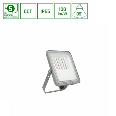 NOCTIS MAX CCT NAŚWIETLACZ 20W CCT 230V IP65 175x134x28mm SZARY 5 LAT GWARANCJI (SLI029082CCT_PW)