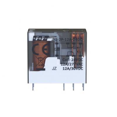 Przekaźnik 2xNO/NC obciążalność (na kanał) 12A/277V AC lub 12A/30V DC,napięcie zasilania cewki 24V F (PG-2P-12A-24DC)