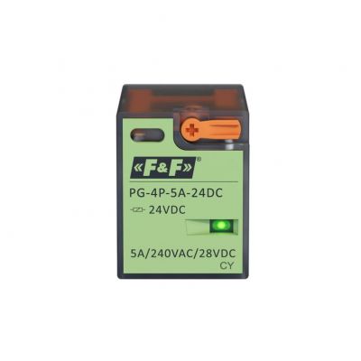 Przekaźnik 4xNO/NC obciążalność (na kanał) 5A/240V AC lub 12A/28V DC napięcie zasilania cewki 24V F& (PG-4P-5A-24DC)