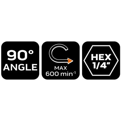 Kątowa nasadka na bity GRAPHITE 55H931 GTX (55-931)