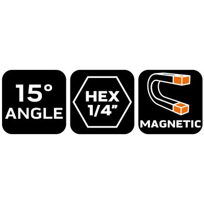 Uchwyt magnetyczny uchylny do końcówek wkrętakowych GRAPHITE 55H995 GTX (55-995)