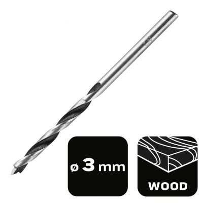 Wiertło do drewna spiralne 3x60mm GRAPHITE 57H270 GTX (57-270)