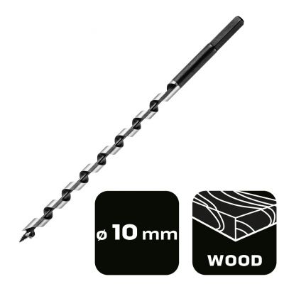 Wiertło do drewna spiralne 10x250mm GRAPHITE 57H356 GTX (57-356)