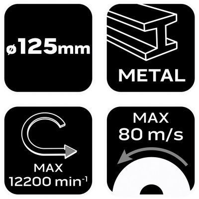 Tarcza tnąca do metalu 125x1,0x22,2mm 41 A60-T-BF GRAPHITE 57H707 GTX (57-707)
