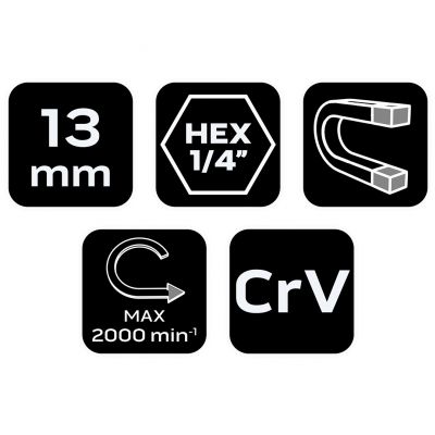 Nasadka magnetyczna 13x65mm trzpień 1/4" GRAPHITE 57H994 GTX (57-994)
