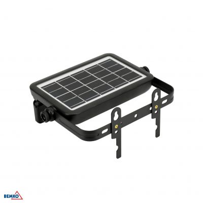 NAŚWIETLACZ LAMPA SOLARNA LED 3 barwy świecenia SOLEN 7W 900lm 3000/4000/6000K IP65 CZARNY Czujnik r (C83-SON-007BL-CCT-PIR)