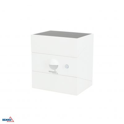 NAŚWIETLACZ LAMPA SOLARNA LED 3 barwy świecenia RUBIC 2,5W 300lm 3000/4000/6000K IP65 BIAŁA Czujnik  (C83-SOR-002WH-CCT-PIR)
