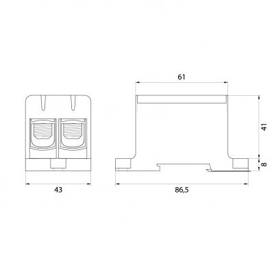 Złączka przelotowa WLZ35/2x95/z 48.297 OPATÓWEK (48.297)