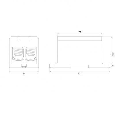 Złączka przelotowa WLZ35/2x240/s 48.225 OPATÓWEK (48.225)