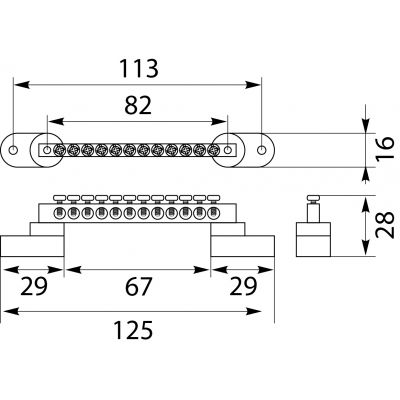 Listwa zaciskowa LZPB-12P OPATÓWEK (49.412)