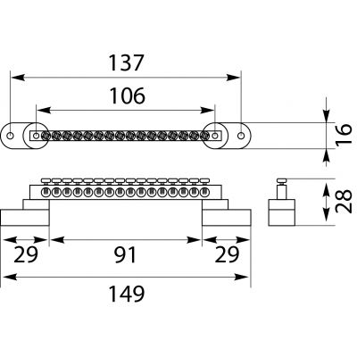 Listwa zaciskowa LZPG-16P OPATÓWEK (49.406)