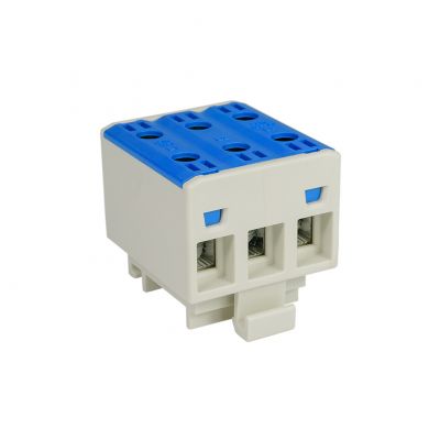 Złączka przelotowa gwintowana na szynę AL/CU 75A 3x(1,5-16)mm2 WLZ35/3x16/n niebieska 48.316 OPATÓWEK (48.316)
