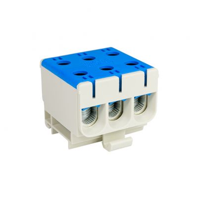 Złączka przelotowa gwintowana na szynę AL/CU 145A 3x(2,5-50)mm2 WLZ35/3x50/n niebieska 48.350 OPATÓWEK (48.350)